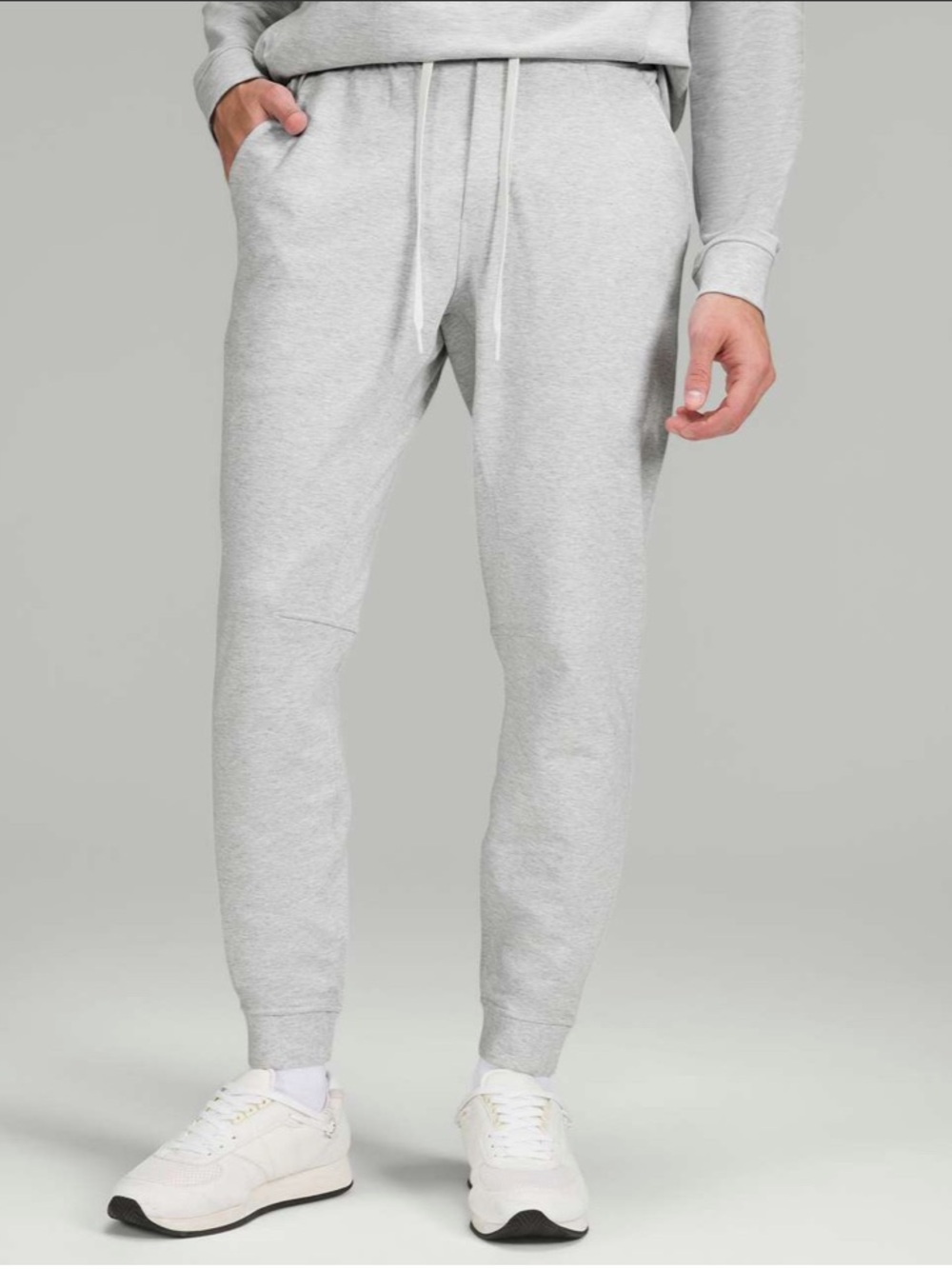 Lululemon City Sweat Jogger Shorter Length Heather Ultra Light Grey Men’s Small